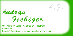 andras fiebiger business card